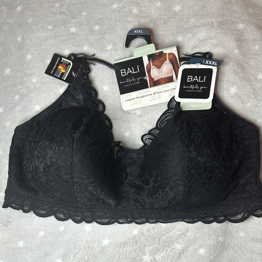 Bali Women's Elegant Black Lace Bra